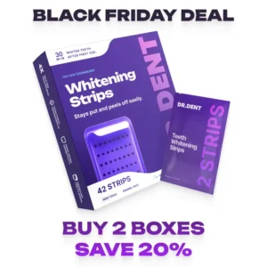 DRDENT Purple Teeth Whitening Strips - 7/21 Whitening Sessions - Safe for Enamel - Non Sensitive Teeth Whitening - Peroxide-Free